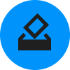 Democracy Icon - blue